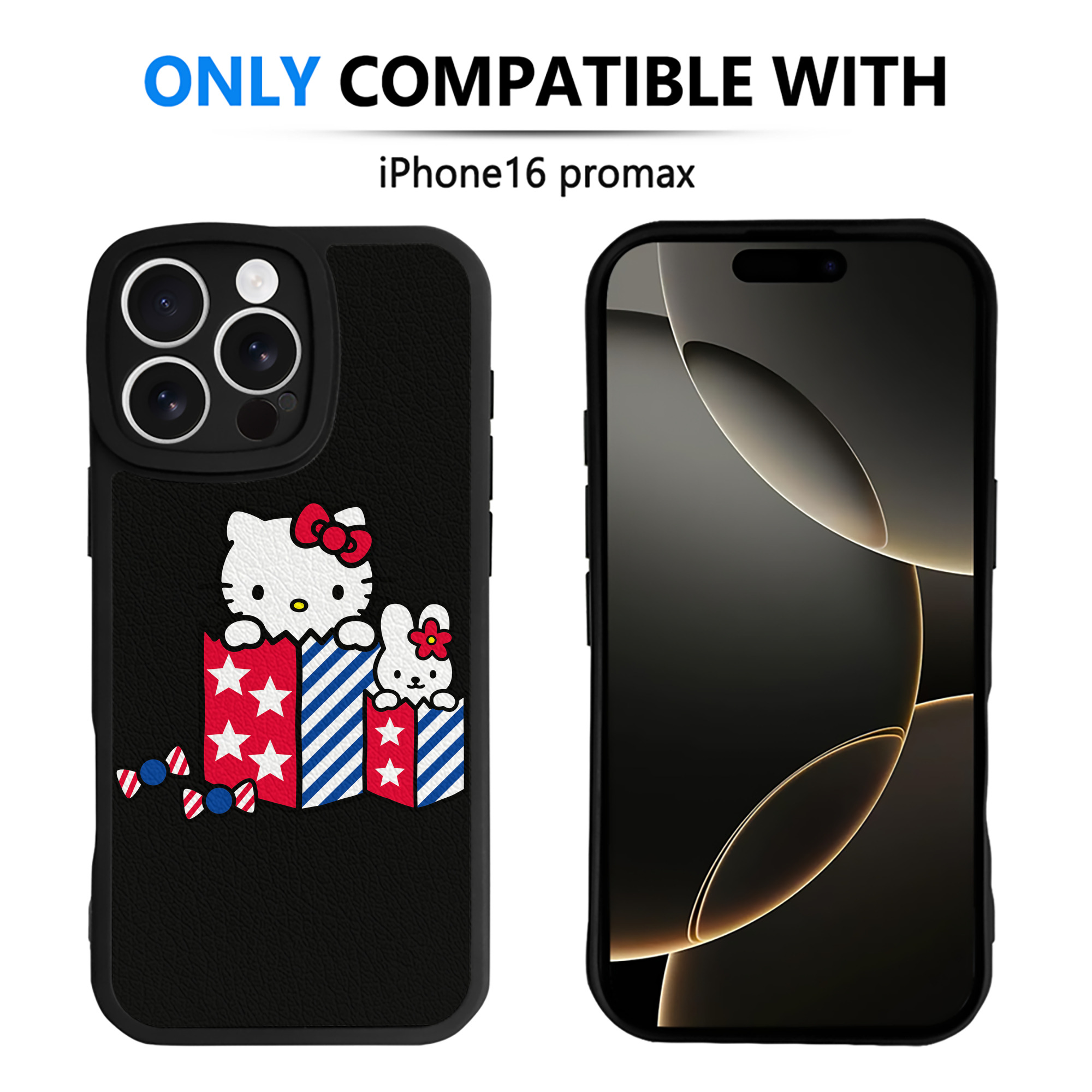 （画像用） Hello Kitty ハローキティ 【iPhone 16シリーズ対応】シリコンスマホケース（レザー調） 材質：シリコン